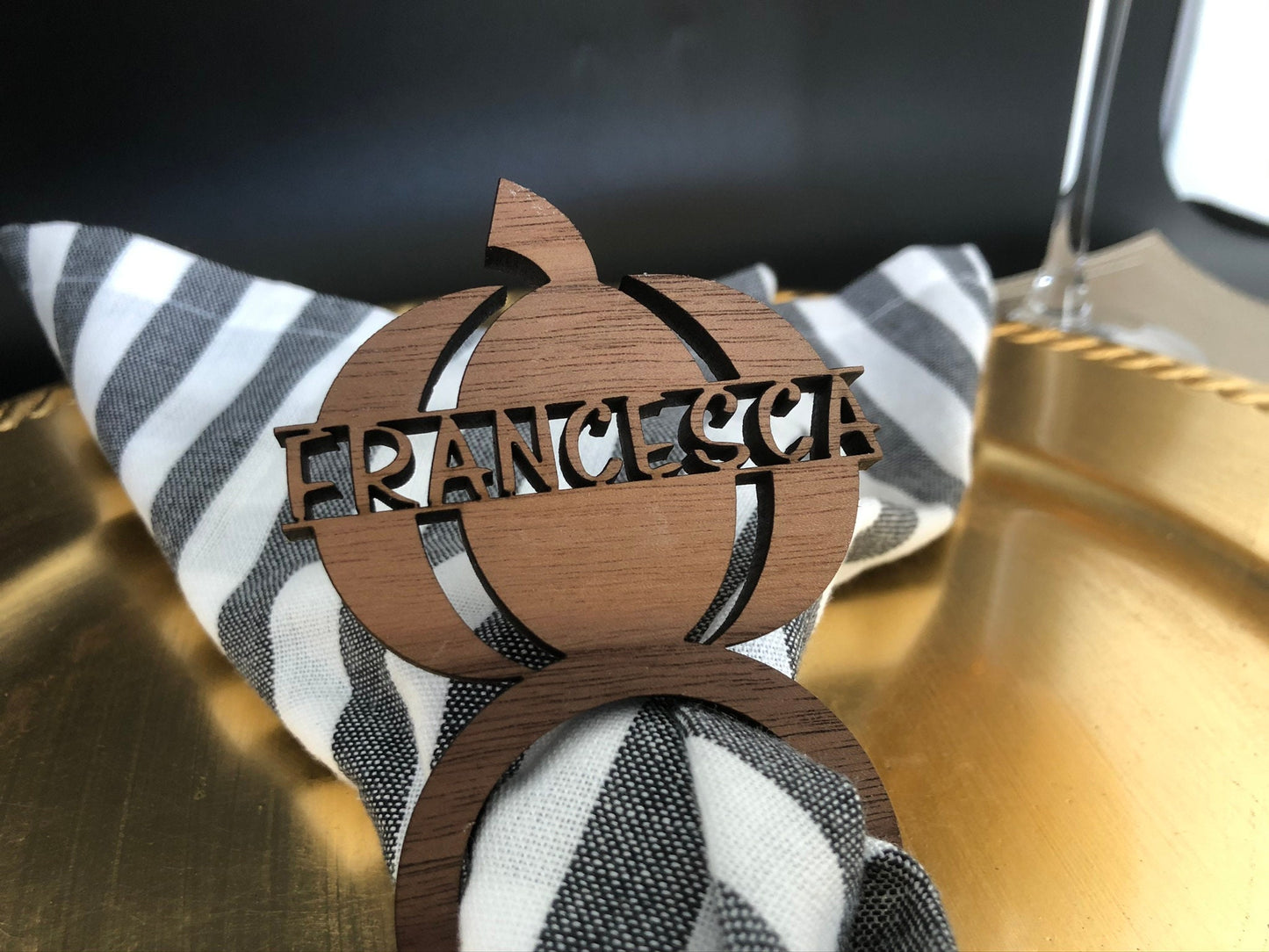 Napkin Rings for Fall/Thanksgiving, Personalized Engraved