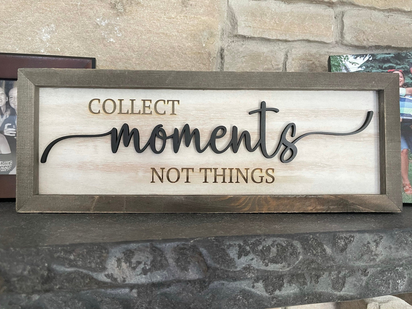Collect Moments 3D Framed Sign